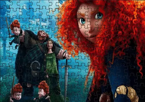 Пазл 192 детали: Принцессы + Сумка с принтом bez marki