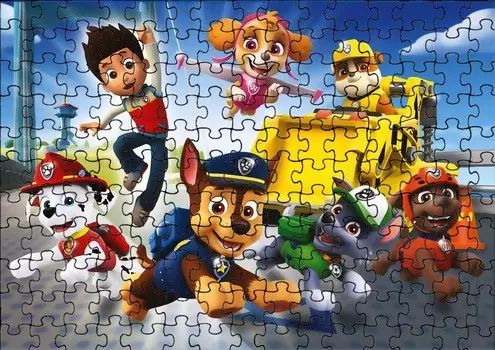 Пазл 192 детали: Щенячий патруль + Сумка с принтом bez marki