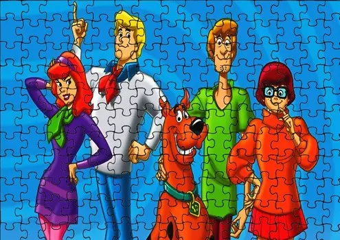 Пазл 192 детали: Скуби-Ду + Сумка с принтом bez marki