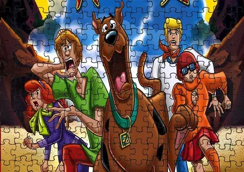 Пазл 192 детали: Скуби-Ду + Сумка с принтом bez marki