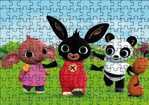 Пазл 35 деталей: Кролик Панда Сказка для детей + Сумка с принтом bez marki