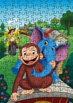 Пазл 35 шт: Любопытный Джордж + Сумка с принтом bez marki