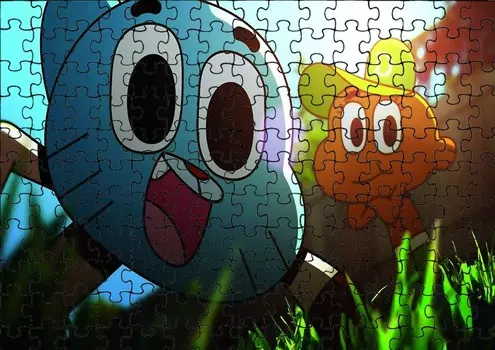 Пазл 70 деталей: Гамбол Дарвин + Сумка с принтом bez marki