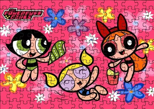 Пазл 70 деталей: Крутые девчонки + Сумка с принтом bez marki