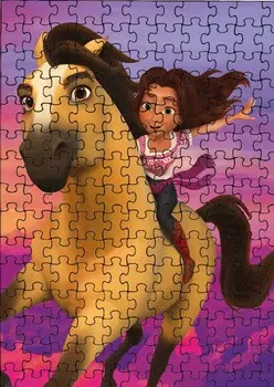 Пазл 70 деталей: Мустанг Призрак + Сумка с принтом bez marki