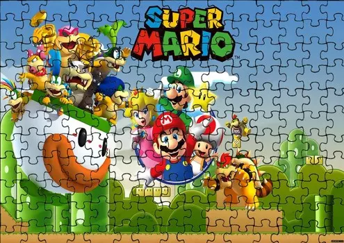 Пазл 70 деталей: Super Mario Bros. + Сумка с принтом bez marki