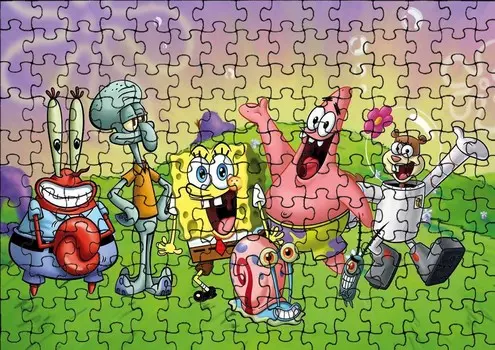 Пазл 70 шт: Губки детские разные + Сумочка с принтом bez marki