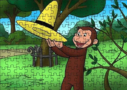 Пазл 70 шт: Любопытный Джордж + Сумка с принтом bez marki