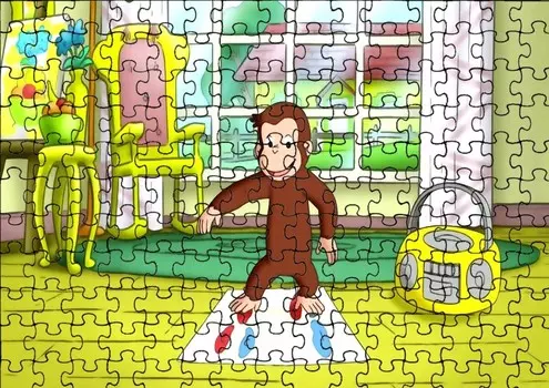 Пазл 70 шт: Любопытный Джордж + Сумка с принтом bez marki