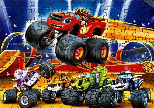 Пазл 70 шт: Пламя и Машины + Сумка с принтом bez marki