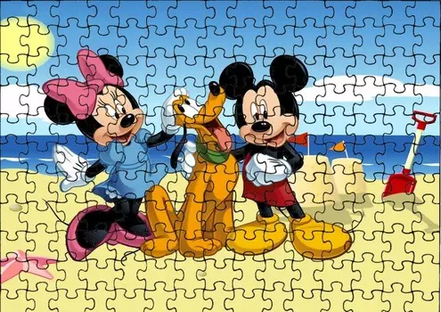 Пазл 96 деталей: Микки Маус + Сумка с принтом bez marki