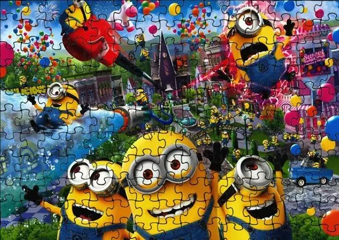 Пазл 96 деталей: Миньоны + Сумка с принтом bez marki