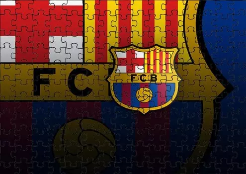 Пазл 96 деталей: Мяч Барселоны + Сумка с принтом bez marki