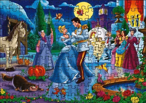 Пазл 96 деталей: Принцессы + Сумка с принтом bez marki