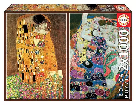 Пазл Educa, Beso La Virgen-G.Klimt, 2х1000 шт.