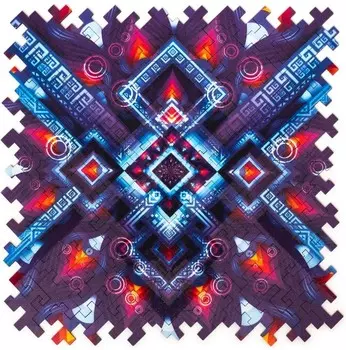 Пазл неоновая геометрия 100 деталей Унидрагон UNIDRAGON