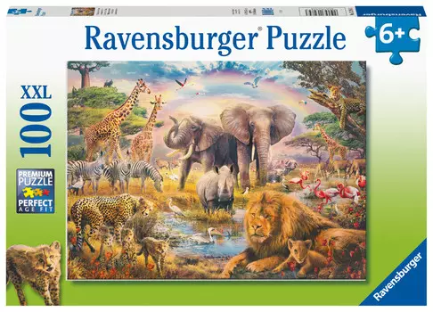 Пазл Ravensburger для детей XXL Дикие животные, 100 шт.