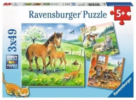 Пазл Ravensburger, Hug Time, 3х49 шт.