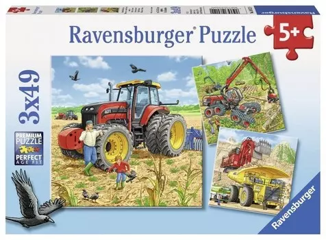 Пазл Равенсбургер, Огромные Машины, 3х49 шт. Ravensburger