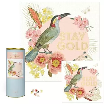 Пазл с позолотой "Тукан Коллаж", 1000 шт. Jigsaw