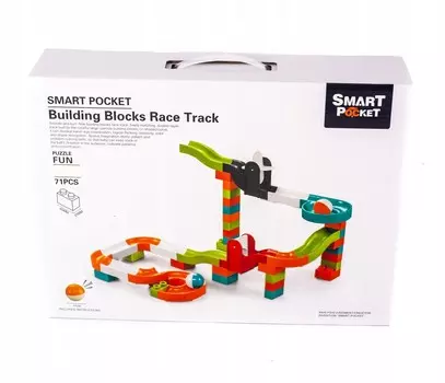 Пазл с шариковой дорожкой, большие блоки, пули, 71 деталь Midex