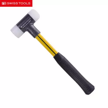 PB SWISSTOOLS Молоток без отскока со швейцарской нейлоновой головкой и ручкой из стекловолокна 40*350 мм, неэластичный установочный молоток с круглой головкой PB 303,5
