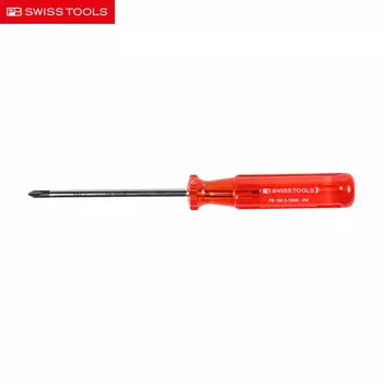 PB SWISSTOOLS Швейцарская классическая крестовая отвертка PH2 100 мм, прозрачная отвертка с жесткой ручкой PB 190,2-100/6