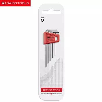 PB SWISSTOOLS Швейцарский блистер, набор шестигранных ключей L-образной формы с плоской головкой, 5 предметов PB 210.H-2 CN