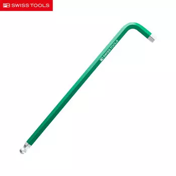PB SWISSTOOLS Швейцарский цвет, дюймовая сферическая головка, внутренний шестигранник 5/16, зеленый удлиненный шестигранный ключ PB 212Z.L 5/16 GR