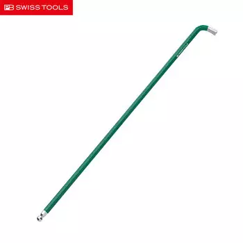 PB SWISSTOOLS Швейцарский цвет, удлиненная шаровая головка, короткая шестигранная головка 100°, шестигранный Г-образный ключ на 2 мм PB 2212.L 2 GR
