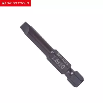 PB SWISSTOOLS Swiss E6.3 прецизионная шлицевая бита 1,6*10 мм*50 мм с насадкой для деревообработки PB E6.100/6