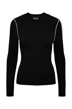 PCFALKA LS ТОНКАЯ КАНТА KNIT BC PIECES, черный
