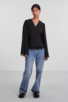 Pcfelpa Ls Топ с запахом Bc PIECES, черный