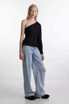 Pcsolvita Топ на одно плечо Bc PIECES, черный