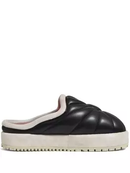 PDF слиперы с вышивкой, черный