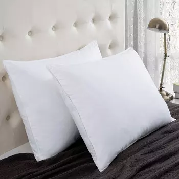 Peace Nest, 2 упаковки белых подушек с гусиным пером для сна на боку и на спине, чехол из 100% хлопка Puredown, цвет White