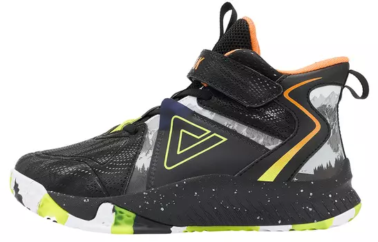 PEAK Kids Баскетбольная обувь Детская, черный оранжевый