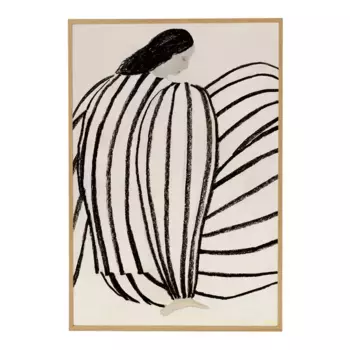 Печать на спине леди The Poster Club + полная фоторамка для домашнего офиса El Corte Ingls, серебро