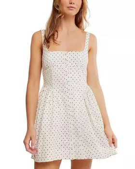 Печатное мини-платье Astrid Free People, слоновая кость/кремовый