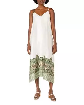 Печатное платье макси с каймой Liverpool Los Angeles, мультиколор