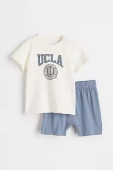 Печатные пижамы H&amp;M, крем/ucla