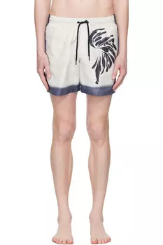 Печатные плавки для плавания Dries Van Noten, синий