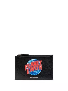 Печатный кошелек Balenciaga, черный
