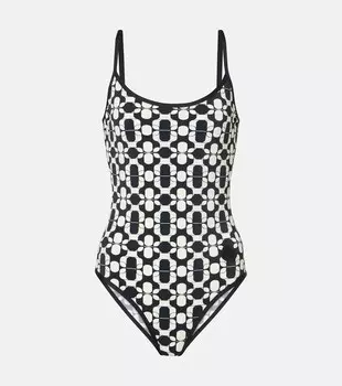 Печатный купальник Moncler, Print White Navy