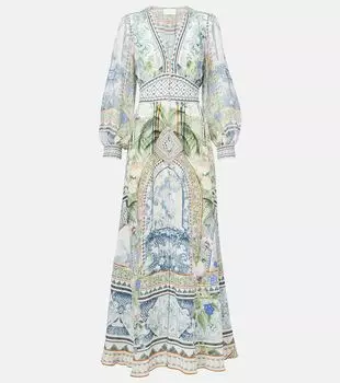 Печатный шёлковый креп макси-платье Camilla, Jardim Party