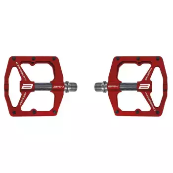 Педали Brn Flat CNC Carbon 6 Pins, красный