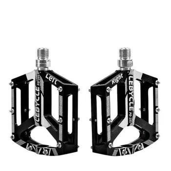 Педали для горного дорожного велосипеда LeBycle, педали с подшипниками из алюминиевого сплава с ЧПУ, универсальные аксессуары для педальных велосипедов (PD-101, черный)