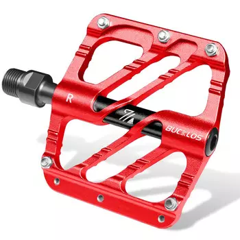 Педали для горного велосипеда LeBycle, педали из алюминиевого сплава с ЧПУ, тройные подшипники, противоскользящие педали для шоссейного велосипеда, красные