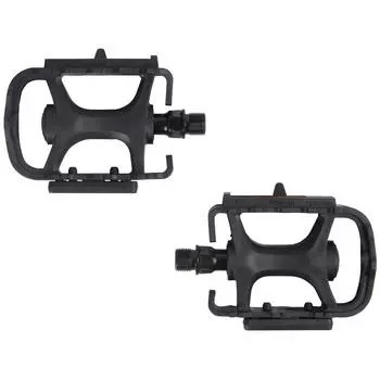 Педали для горного велосипеда плоские полимерные черные 100 Rockrider