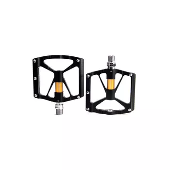 Педали Gineyea K-307, 105х99 мм, черный/золотистый